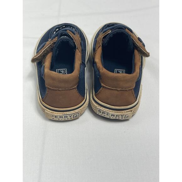 Sperry Top-Sider Kids Boat Shoes Leather-Canvas Slip On Toddler Boys Size 5.5W - Picture 4 of 8